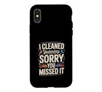 Custodia per iPhone X/XS Ho pulito ieri scusa ti sei perso divertente