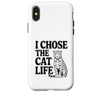 Custodia per iPhone X/XS Ho scelto Cat Life Jaguar Cat Lovers