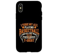 Custodia per iPhone X/XS Ho strappato il mio LCA giocando a basket - Recupero chirurgico al ginocchio