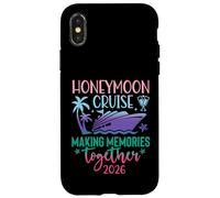 Custodia per iPhone X/XS Honeymoon Cruise 2026 Just Married Matching Couples Vacation