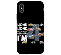 Custodia per iPhone X/XS Honk Honk Beep Beep Choo Choo Compio 4 anni
