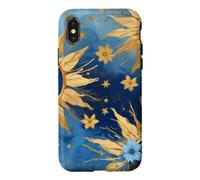 Custodia per iPhone X/XS Horror Strano Occhio Malvagio Blu Scuro