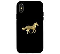 Custodia per iPhone X/XS Horse Lovers Golden Horse Equitazione