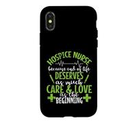 Custodia per iPhone X/XS Hospice Nurse perché la vita merita cura e amore
