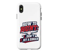 Custodia per iPhone X/XS How To Bunt, Hit a Dinger Funny Baseball Player Home Run Fun