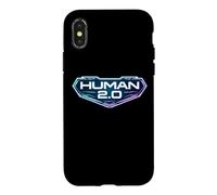 Custodia per iPhone X/XS Human 2.0 Biohacking Biohacker Aggiornamento Longevità Futuristico