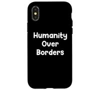 Custodia per iPhone X/XS Humanity Over Borders Human Rights Protest Saying Design