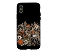 Custodia per iPhone X/XS Hunting Back To School - Zaino mimetico per studenti e cacciatori di cervi