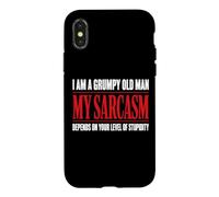 Custodia per iPhone X/XS I Am A Grumpy Old Man Divertente Sarcasmo Papà Scherzi Nonno