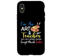 Custodia per iPhone X/XS I am an art teacher sono un normale teacher except cooler