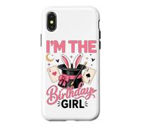 Custodia per iPhone X/XS I am the Birthday Girl Magic Trick Party