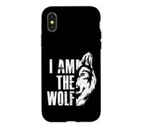 Custodia per iPhone X/XS I am the Wolf wildes Wolfsrudel e lupe