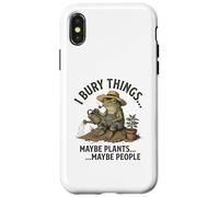 Custodia per iPhone X/XS I Bury Things Maybe Plants Forse People Funny Frog, Rospo