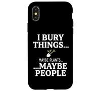 Custodia per iPhone X/XS I Bury Things Maybe Plants Maybe People Funny Frog