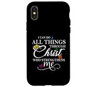 Custodia per iPhone X/XS I Can Do All Things Through Christ - Philippians 4:13 Bible
