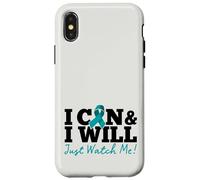 Custodia per iPhone X/XS I Can & I Will Beat Ovarian Cancer Warrior Just Watch Me