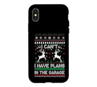 Custodia per iPhone X/XS I Can't I Have Plans in The Garage Ugly Christmas