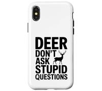 Custodia per iPhone X/XS I cervi non fanno domande stupide - Funny Hunter Design