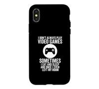 Custodia per iPhone X/XS I Don't Always Play Videogiochi Funny Gamer Boys prodotti