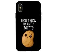 Custodia per iPhone X/XS I Don't Know I'm Just A Potato Funny Kawaii Potato Saying
