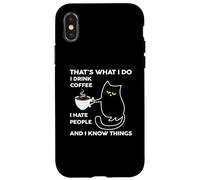 Custodia per iPhone X/XS I Drink Coffee I Hate People Cafeine Baristas Coffee Lover