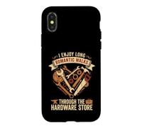 Custodia per iPhone X/XS I Enjoy Long Romantic Walks Through the Hardware Store