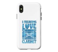 Custodia per iPhone X/XS I Freaking Love Clarinetto