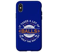 Custodia per iPhone X/XS I golfisti citano che ci vuole un sacco di palle per il golf come faccio io