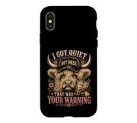 Custodia per iPhone X/XS I Got Quiet That Was Your Warning Highland Cow Women