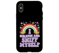 Custodia per iPhone X/XS I GRAFO E SNIFF MYSELF Divertente Adulto Umorismo Arcobaleno