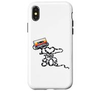 Custodia per iPhone X/XS I Heart the 80s Music Cassette Nostalgic Loose Unwound Tape