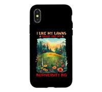 Custodia per iPhone X/XS I LIKE MY LAWNS SMALL AND MY BIODIVERSITY BIG