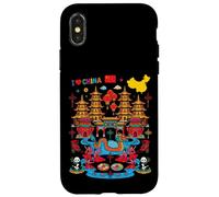 Custodia per iPhone X/XS I Love China Proud souvenir da viaggio cinese