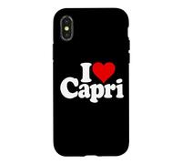 Custodia per iPhone X/XS I LOVE HEART CAPRI ITALIA CAMPANIA