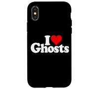 Custodia per iPhone X/XS I LOVE HEART GHOST