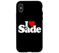 Custodia per iPhone X/XS I LOVE HEART SADE NOME SU UN TEE