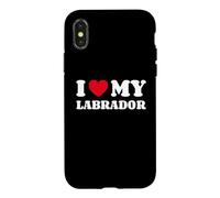 Custodia per iPhone X/XS I Love My Labrador Retriever Labby Labbi Lab