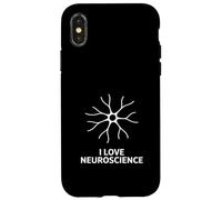 Custodia per iPhone X/XS I Love Neuroscience Brain Design STEM Neuroscience Citazione