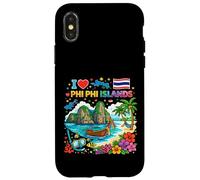 Custodia per iPhone X/XS I Love Phi Phi Islands Thailandia Viaggio Souvenir