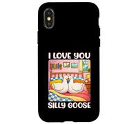 Custodia per iPhone X/XS I Love You Silly Goose Romantic Couples Boyfriend Girlfriend