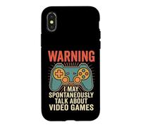 Custodia per iPhone X/XS I May Talk About Videogiochi Divertente Retro Gaming Controller