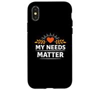 Custodia per iPhone X/XS I miei bisogni contano Rispetto di sé Confini personali Mentalità