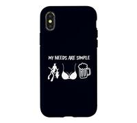 Custodia per iPhone X/XS I miei bisogni sono semplici pesca subacquea bikini birra oceano design