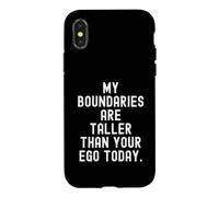 Custodia per iPhone X/XS i miei confini sono più alti del tuo ego oggi Bold Self