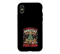Custodia per iPhone X/XS I miei pazienti sono i biscotti più dolci Peds Crew Natale