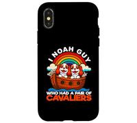 Custodia per iPhone X/XS I Noah Guy che aveva un paio di cavalieri King Charles Spaniel