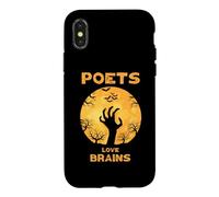 Custodia per iPhone X/XS I poeti amano il cervello di Halloween