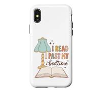 Custodia per iPhone X/XS I Read Past My Bedtime Bookworm Reader Librarian Retro