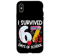Custodia per iPhone X/XS I Survived 67 + 33 Days School Kids Funny 100th Day School