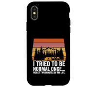 Custodia per iPhone X/XS I Tried To Be Normal Once - Divertente arte retrò per roulotte da campeggio
